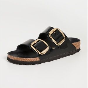 Birkenstock Arizona Big Buckle Black Sandals size 38